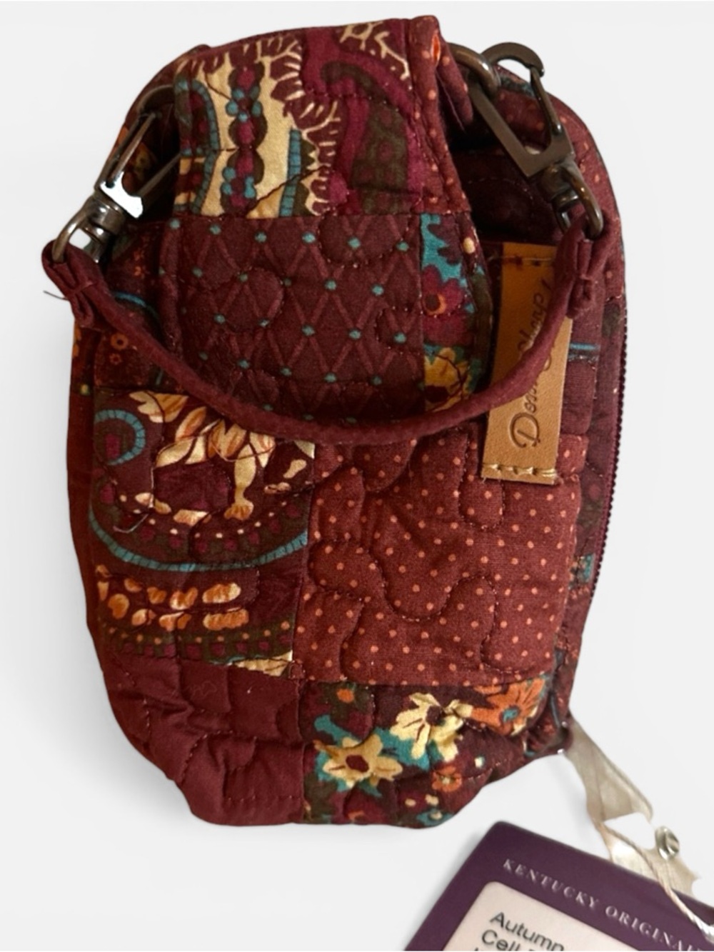 Donna Sharp Kentucky Original Autumn Cell Phone Crossbody Quilted Purse NWT